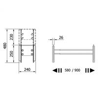 Cip Schuhhalter stapelbahrer grau - aluminium satiniert 3